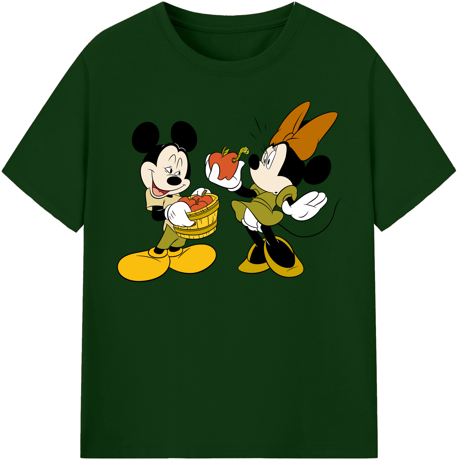 （画像用） ミッキーマウス Mickey Mouse 綿100％半袖Tシャツ（フロントプリント）